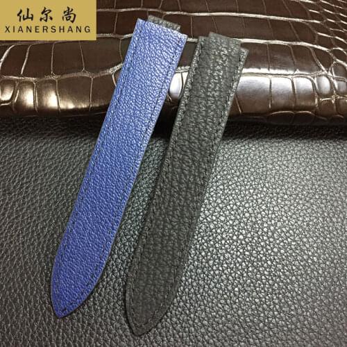 New Shark Skin Watchbands Luxury Genuine Leather Belt Custom BALLON BLEU DE Strap 14MM 16MM 18MM 20MM 22MM Handmade Watch Band