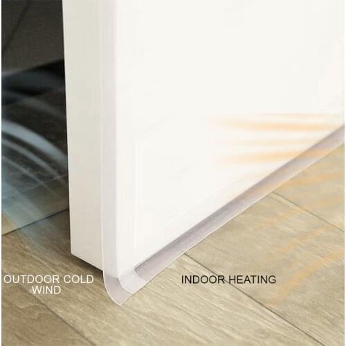 2021 35mm / 45mm Wide Self Adhesive Weatherstrip Anti-Dust Frameless Window Sliding Sash Screen Door Bottom Draft Stopper Seal