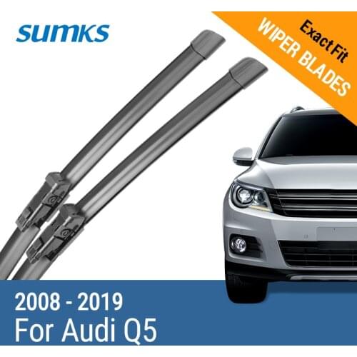 SUMKS Wiper Blades for AUDI Q5 24"& 20" Fit slim push button Arms 2008 2009 2010 2011 2012 2013 2014 2015 2016 2017 2018 2019