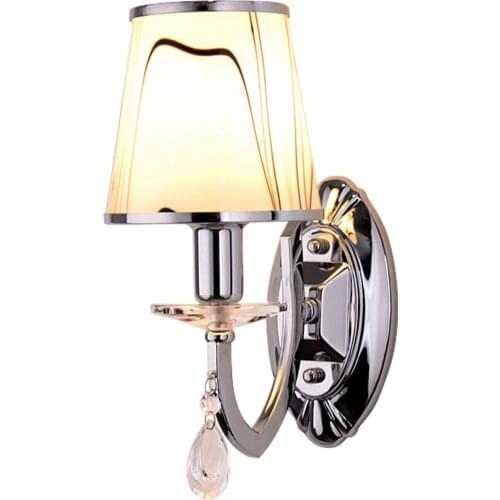 Modern Glass Bowling Bedroom Bedsides wall lights White Painting Chrome Creative Mirror Front Corridor Wall Sconces