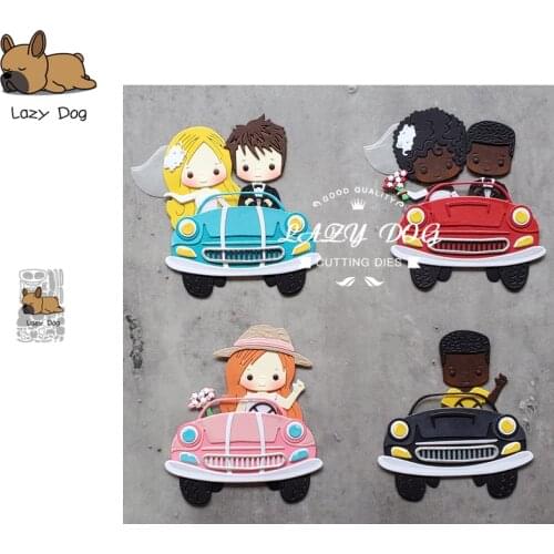 Bride Groom Wedding Car Metal Cutting Dies Scrapbooking Stencil DIY Mold Craft Embossing Die Cuts Card Making New Dies For 2020