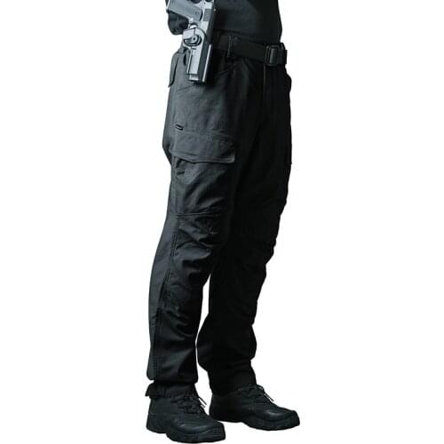 Outdoor Sports Military Tactical Training Trousers With Knee Pad Mens Shooting Hunting Camping Waterproof Slim Overalls Pants