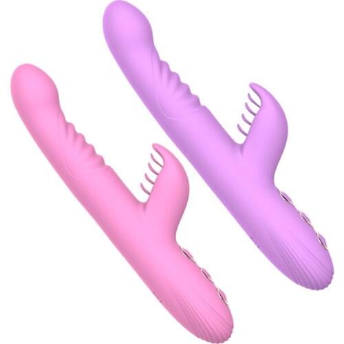 G-Spot Vibrator Realistic Dildo Penis Vibrator Clitoris Stimulate Massager Transparent Rotating Bead Female Sex Toy For Women