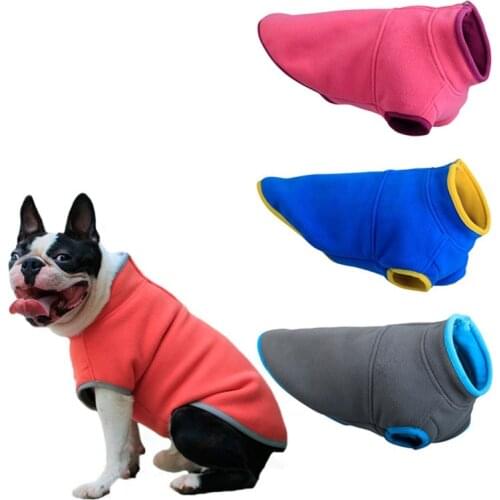 Winter Fleece Pet Dog Clothes Warm Pet Vest Clothing For Chihuahua French Bulldog Solid Pet Puppy Dog Costume Pet Apparel