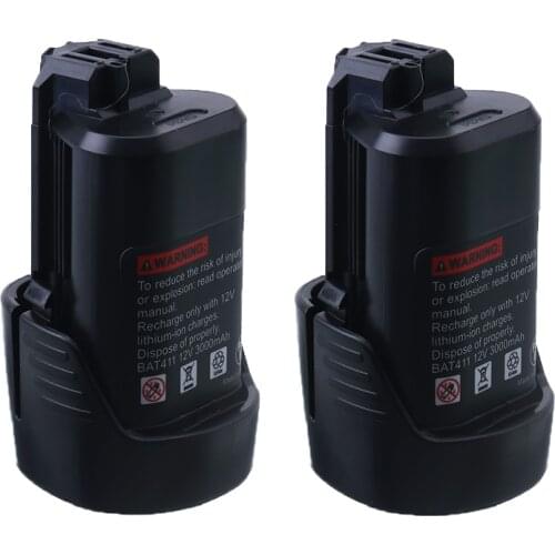 3000mAh/6000mah 12V Li-ion BAT411 Rechargeable Battery for BOSCH BAT412A BAT413A D-70745GOP 2607336013 2607336014 PS20-2 PS40-2