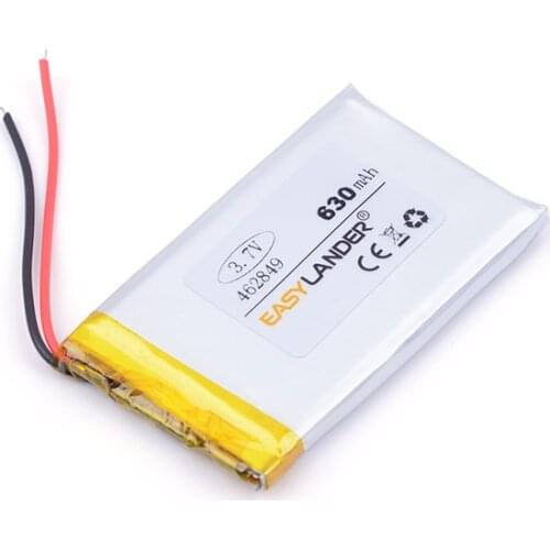462849 630mAh 3.7v lithium Li ion polymer rechargeable battery For Bluetooth Headset 3D glasses Smart watch Sports bracelet