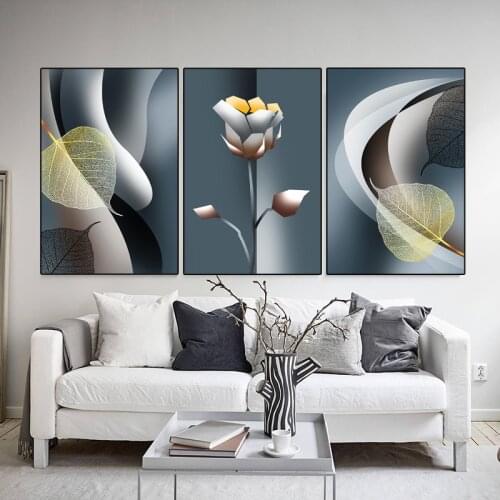 Abstract Rose flower Art Canvas Painting Modern Living Room Posters and Prints Wall Pictures Nordic Simplicity Home Decoration