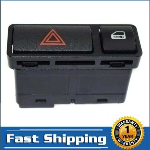 Hazard Emergency Flasher Light Switch Warning Button with Central Lock for BMW E46 E53 E85 E86 X5 Z4 M3 325 3 Series 61318368920