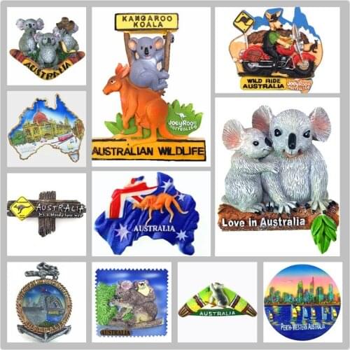 Australia 3D Wildlife Kangaroo & Koala Fridge Magnets Tourism Souvenir Collection Handicraft Gift Decoration Articles