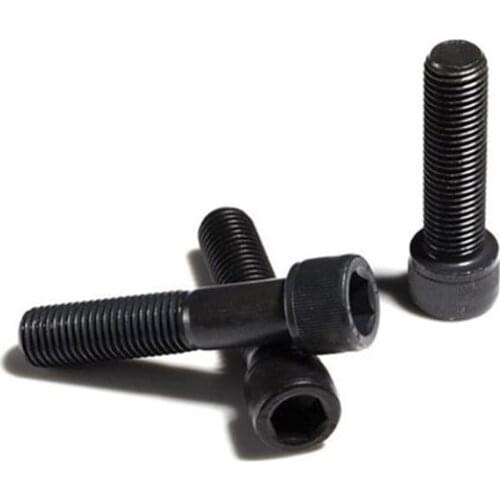 M8 M10 M12 Carbon Steel DIN912 Inner Hexagon Bolts Hex Socket Cap Head Black Screw Bolt Furniture Fastener