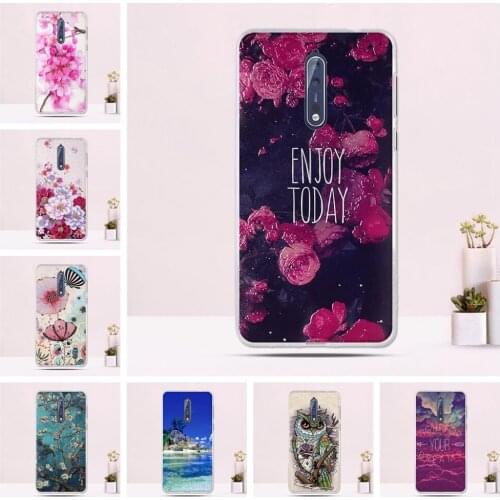 Phone Cases For Nokia 8 Case 3D Relief Back Cover Pattern Fundas Soft Silicone TPU Case Ultra Thin Covers For Nokia8 Cases