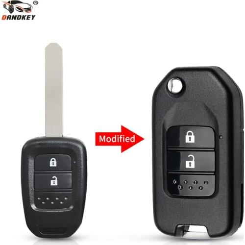 DANDKEY 2 Buttons Modified Folding Remote Key For Honda Fit Marina Wisdom XRV CITY Key Shell Brand New