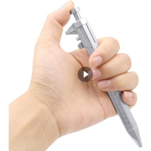 Two-color Multifunction 1.0mm Ball-Point Caliper Pen Marker Pen ABS Tool Vernier 0-100MM Creativity Stationery Gauging Tools