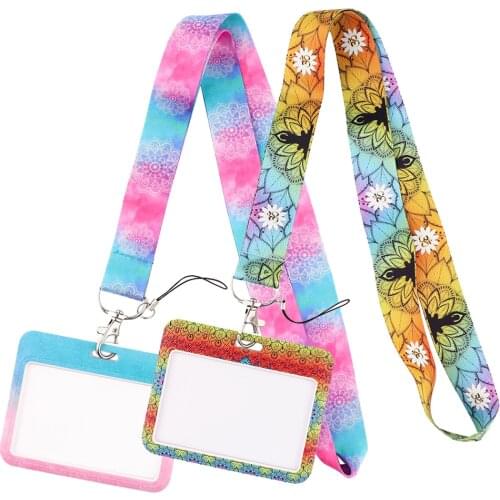 DZ2064 Unusual Yoga Neck Strap Lanyards Keychain Badge Holder ID Card Pass Hang Rope Lariat Lanyard for Key Rings Accessories