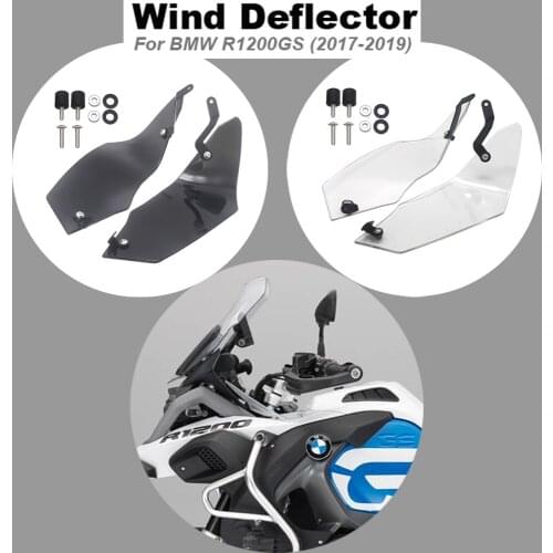 For BMW R1200GS/ Rally 2018 or R1200GS / HP/ Rallye / Exclusive 2019 Clear or Grey Windshield Windscreen Wind Deflector Screen