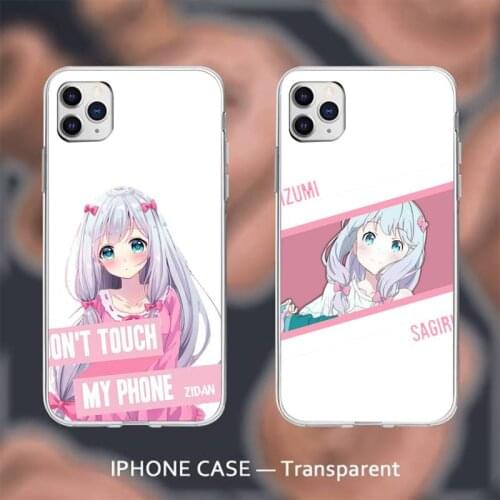 Anime eromangasensei cute girl Phone Case Transparent for iPhone 6 7 8 11 12 s mini pro X XS XR MAX Plus cover funda shell