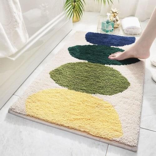 Moden Cartoon Absorbent Welcome Doormat Soft Bathroom Rug Mat TPR Rubber Kitchen Carpet Floor Carpets for Living Room Home Decor