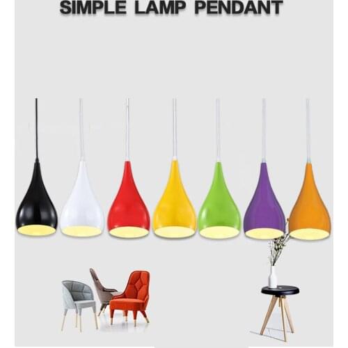 Nordic modern LED E27 Pendant Light simplicity macaron Hanging Lights exquisite Home improvement Iron decoration Pendant Lamp
