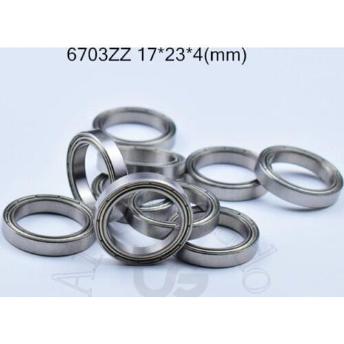 6703zz 17*23*4(mm) 10pieces bearing metal sealed ABEC-5 chrome steel miniature bearing hardware Transmission Parts