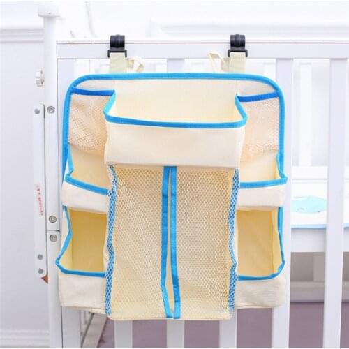 Portable Baby Bed Hanging Storage Bag Waterproof Toy Diapers Pocket Bedside Organizer Infant Crib Bedding Set