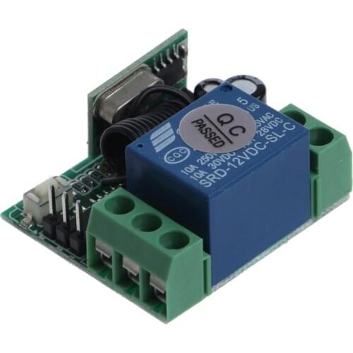 DC 12V relay 1CH 433MHz wireless RF Remote Control Switch Transmitter + Receiver LX9A