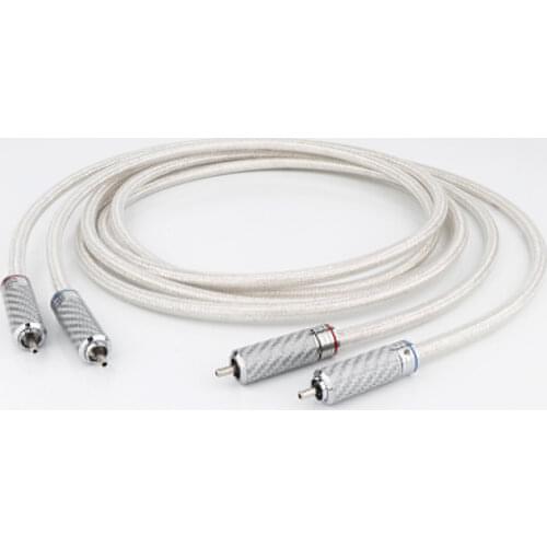 QED Signature 6N OCC copper silver plated core with Rhodium plated RCA plug connector