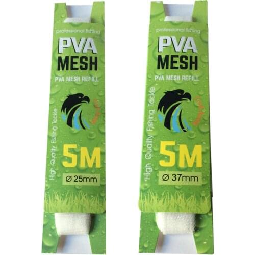 1PC 25mm X 5m 37mm X 5m Carp Fishing PVA Mesh Refill Hair Rig Hook Bait Feeder Boillie Rigging Rig Hook