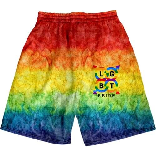2021 New Arrival 3D Print LGBT Shorts Trunks New Quick Dry Beach Swiming Shorts Loose Cute Short Pants Beach clothes