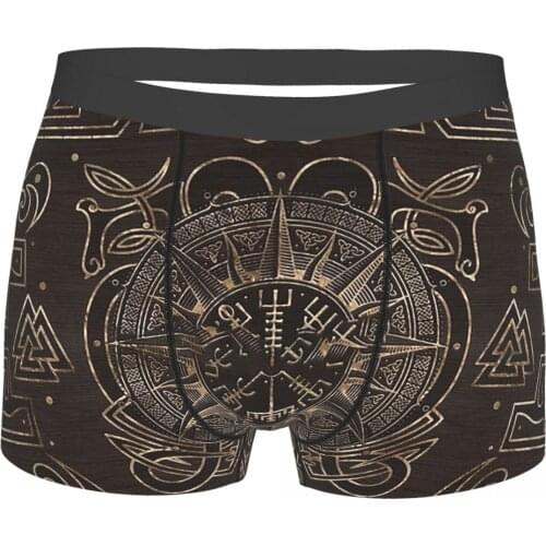 Norse Mythology Freyja Freyr Loki Yggdrasil Vegvisir Viking Compass Ornament Underpants Breathbale Panties Mens Underwear