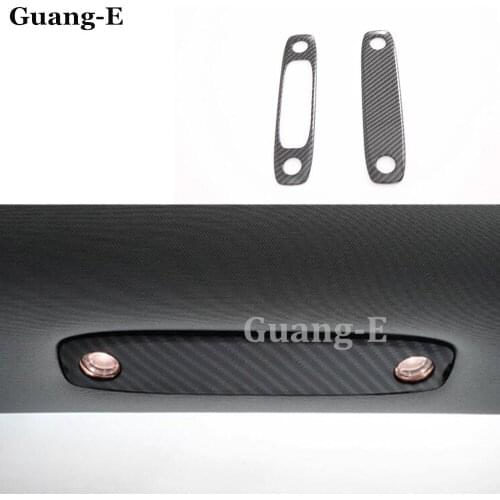 Car Styling Stick Carbon Fiber Head Back Rear Reading Light Lamp Trim Hoods 2pcs For Tesla Model 3 Model3 2018 2019 2020 2021