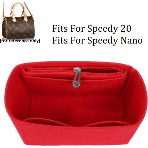 For SPEEDY Nano BB 20 Felt Cloth Insert Bag Organizer Makeup Handbag Travel Storage Organizer Inner Purse Cosmetic Toiletry bags