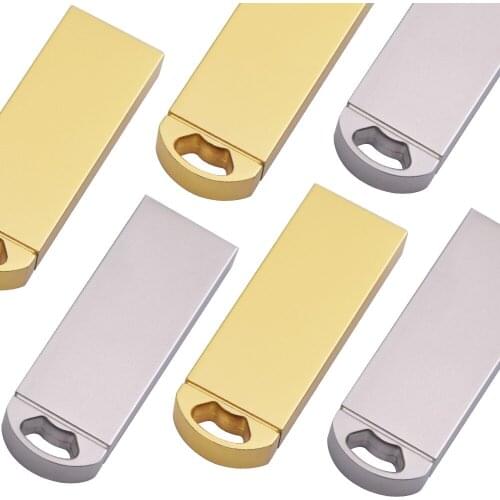 Customized logo Pen Drive Metal USB Flash Drive 4GB 64GB 16GB 32GB 64GB Memory Stick Pendrive business gifts over 10pc free logo