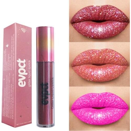 Diamond Shimmer Glitter Lipg Loss Matte To Glitter Liquid Lipstick Waterproof Diamond Pearl Colour Lip Gloss Makeup for Summer
