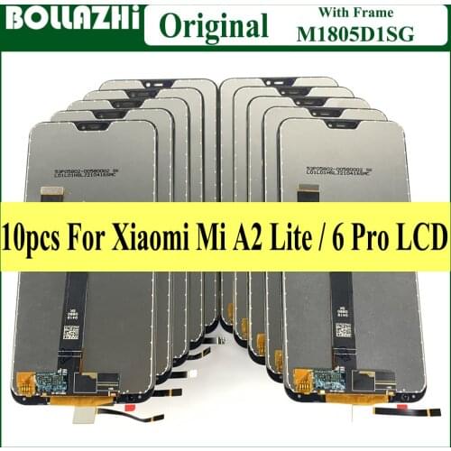 Wholesale 10 Piece For Xiaomi Redmi 6 Pro LCD Mi A2 Lite LCD Display Touch Screen With Frame 5.84" Repair For Redmi 6 Pro LCD