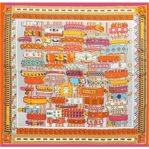 100*100cm TOP Silk superior Keychain Scarves Women Foulard Square Hijab Scarf Ladies Shawl wrap muffler pareo female hijab