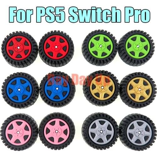 2pcs Car Wheel Tyre lThumb Stick Grip Cap Thumbstick Joystick Cover Case For Sony PS5 PS4 Slim Xbox one Series X/S Switch Pro