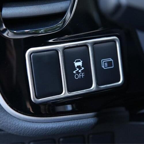 Stainless steel car Meter button panel plate Decorative frame cover case for Mitsubishi Outlander 2013-2017 car styling