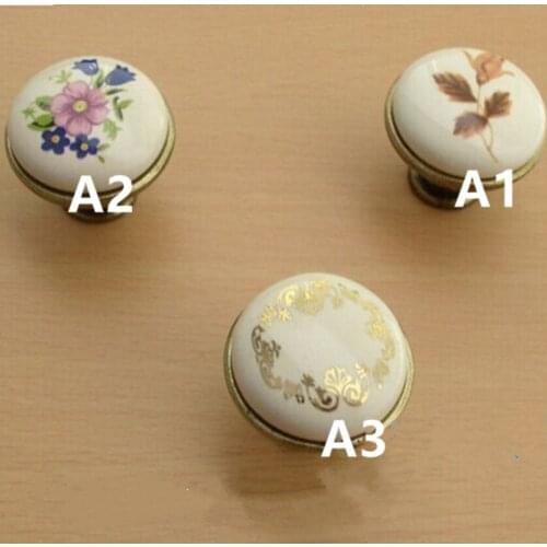 Free shipping Vintage rural ceramic furniture knobs bronze drawer shoe cabinet knob pull antique brass dresser pull handle 96mm