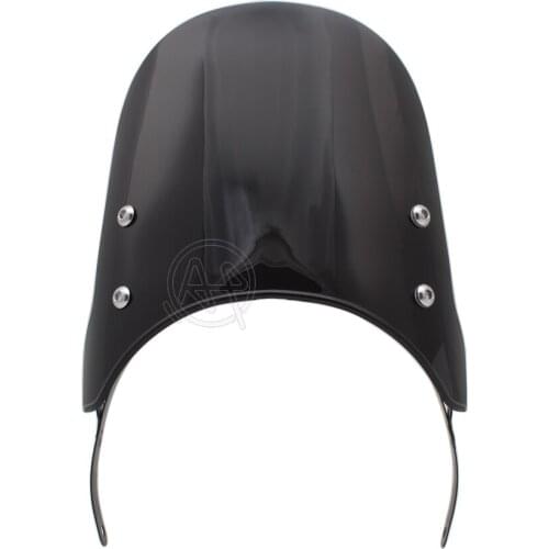 Black Motorcycle ABS Plastic 7.3" Windshield Compact Sport Wind Deflector Clear Screen For Royal Enfield Classic 500CC Models