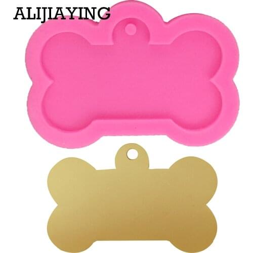 DY0061 DIY shiny Dog bone shape silicone mold for key chains Accessories Resin Clay Mold crafts tools moulds for jewelry