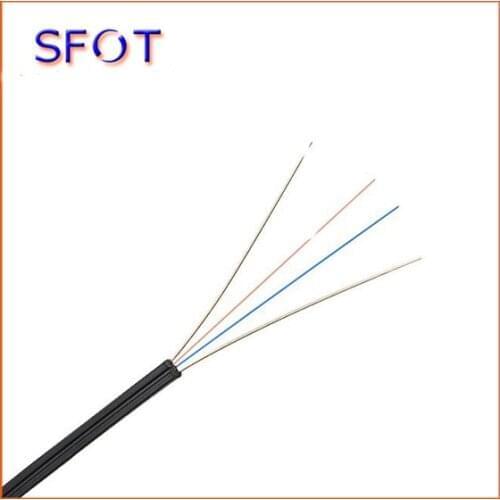 FTTH Fiber Drop cable, 2-Core, black or white color, LSZH, indoor use, with 2 steels, 1000M/Roll
