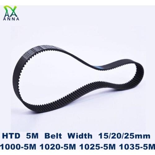 HTD 5M synchronous Timing belt C=1000/1020/1025/1035 width 15/20/25mm Teeth 200 204 205 207 HTD5M 1000-5M 1020-5M 1025-5 1035-5M