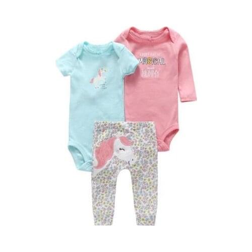 Baby Jumpsuit Short Sleeve Cotton Comfort Set Baby Clothes + Pants Newborn Clothing Set Baby Baby Boys and Girls Set