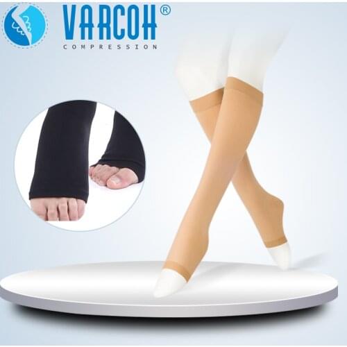 Compression Socks Women Men 30-40 mmHg Open Toe Support for Medical Nurse,Flight,Travel,Pregnancy,Maternity,Varicose Veins,Edema