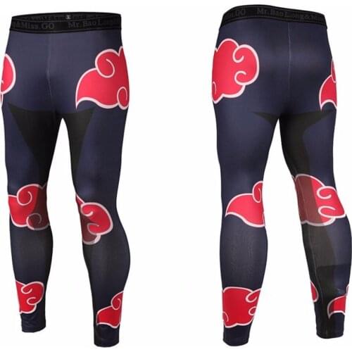 Harajuku Cosplay Mannen Sneldrogende Broek Elastische Compressie Fitness Broek Gewichtheffen Jogger Broek Nauwsluitende Broek