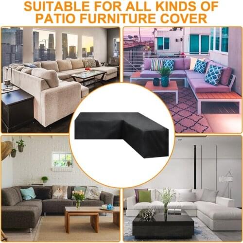 Furniture Corner Sofa Cover Outdoor Garden Dust Cover Waterproof Windproof Sunscreen Snow Protection Furniture Protective Cover