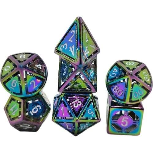 Metal Hollow Dice Board Games Dnd dice Sets D&d Mtg Rpg Polyhedral Colored Dragon Dungeon Entertainment Dice