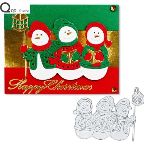 Christmas Snowman Metal Cutting Dies for Scrapbooking Mold Cut Stencil Handmade Tools DIY Card Make Mould Model Craft Decoration