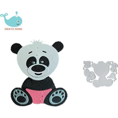 Animal panda Craft Metal Cutting Dies Cut Die Scrapbooking Album Paper DIY Card Decoration Embossing Dies