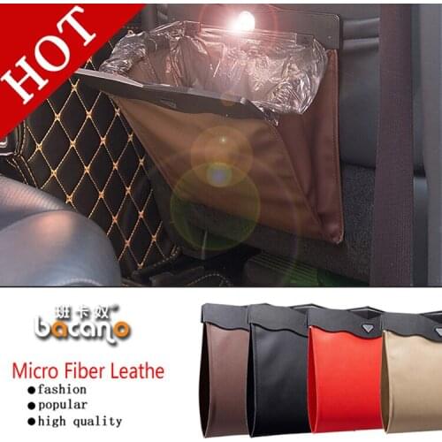 Fashion Wastebasket Trash Can Litter Container Car Auto Garbage Bin/Bag Waste Bins Household Cleaning Tools Accessories